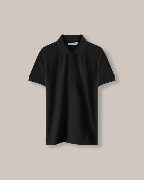 Polo Manga Corta Negra